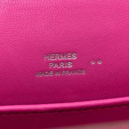 Hermes Shiny Niloticus Crocodile Kelly Pochette Fuchsia 6 of 13