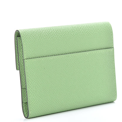 Hermes Epsom Mini Clic Card Holder Vert Criquet 3 of 8