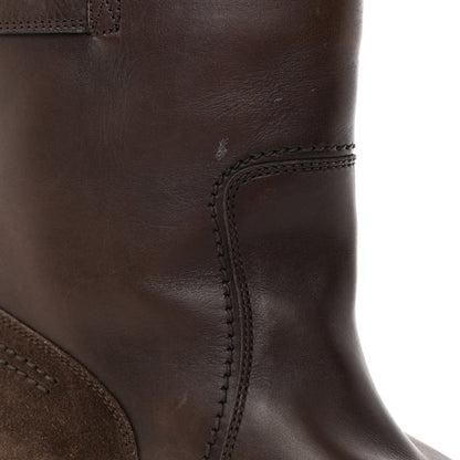 Chanel Calfskin Mid Calf Boots 40 Brown 9 of 13