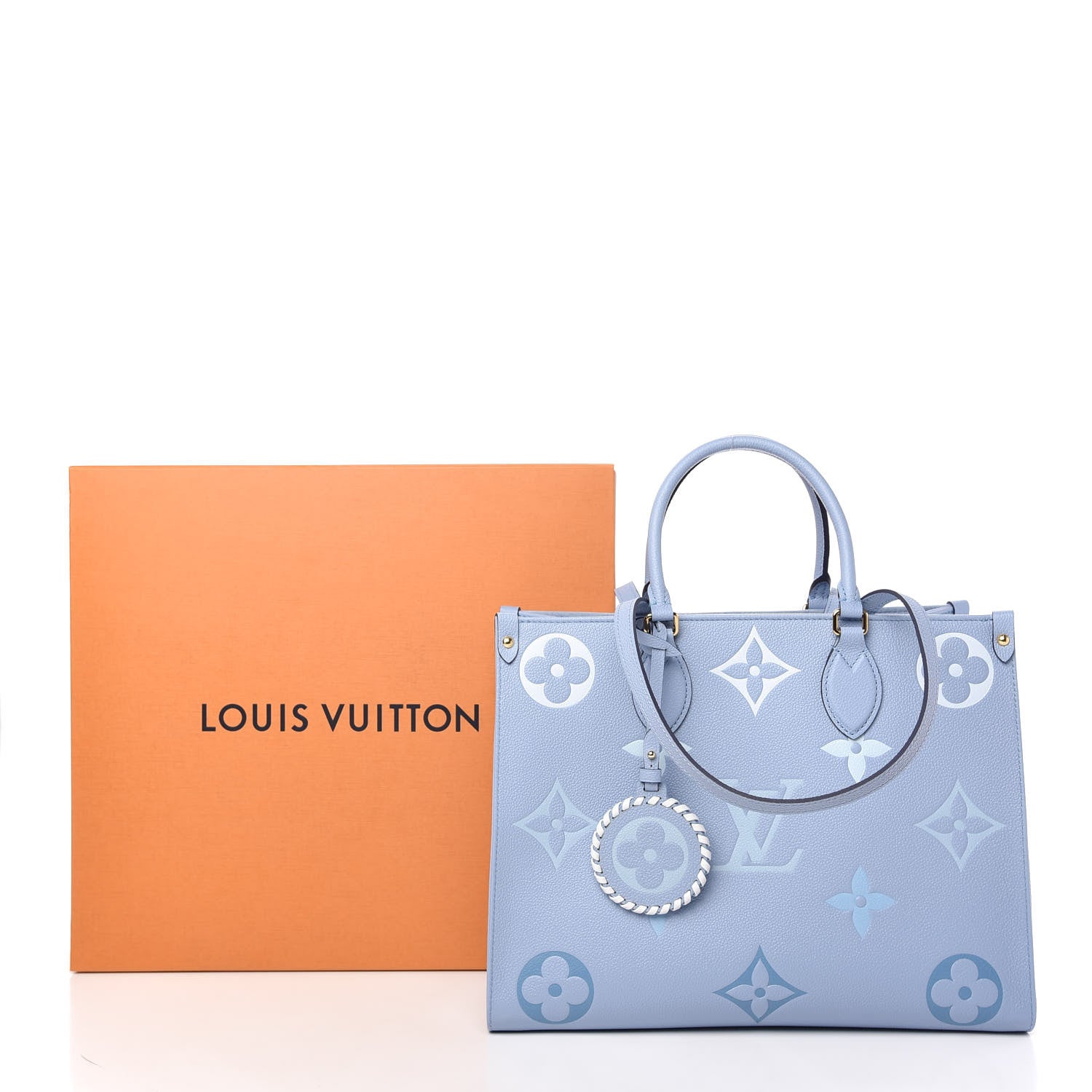 Louis Vuitton Empreinte Monogram Giant By The Pool Onthego MM Summer Blue 10 of 10