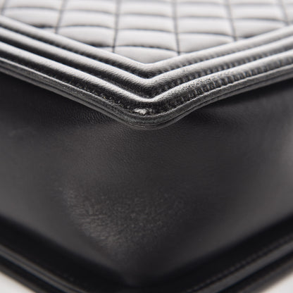 Chanel Lambskin Quilted Large Boy Flap Black 12 of 13