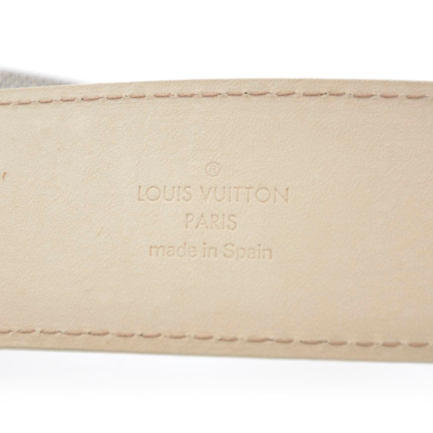 Louis Vuitton Damier Azur LV Initiales Belt 80 32 2 of 5
