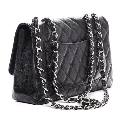Chanel Caviar Quilted Jumbo Single Flap Black 4 of 8