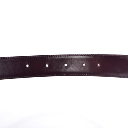Gucci Calfskin Reversible G Buckle Belt 80 32 Black Burgundy 5 of 6