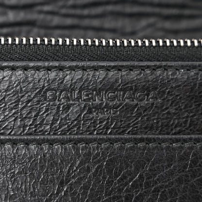 Balenciaga Agneau Silver Metallic Edge Hardware Wallet On Chain Black 6 of 11