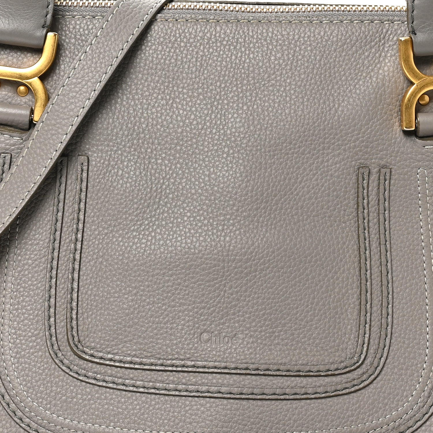 Chloe Calfskin Medium Marcie Satchel Cashmere Grey 7 of 11