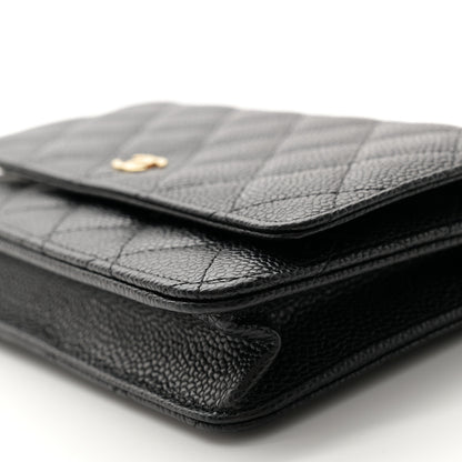 Chanel Caviar Quilted Wallet on Chain WOC Black 11 of 12