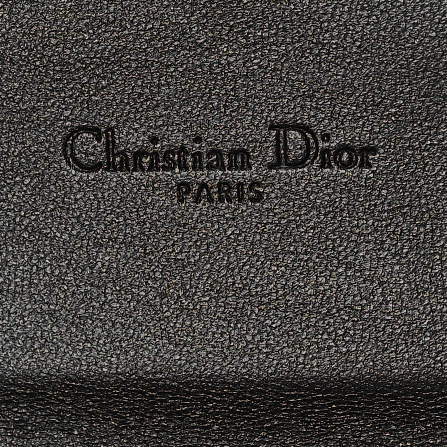 Grained Calfskin Cannage Lady Dior Rendezvous Chain Wallet Black
