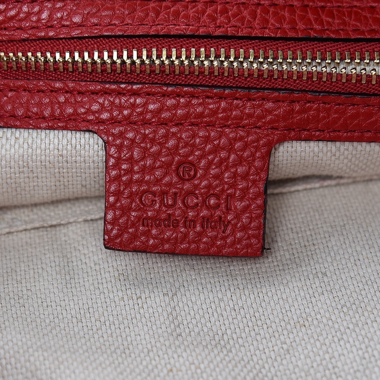 Gucci Pebbled Calfskin Large Soho Hobo Tabasco Red 6 of 7