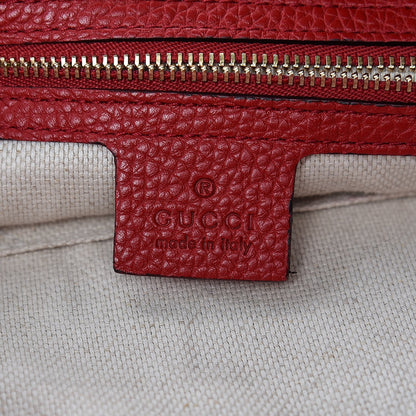 Gucci Pebbled Calfskin Large Soho Hobo Tabasco Red 6 of 7