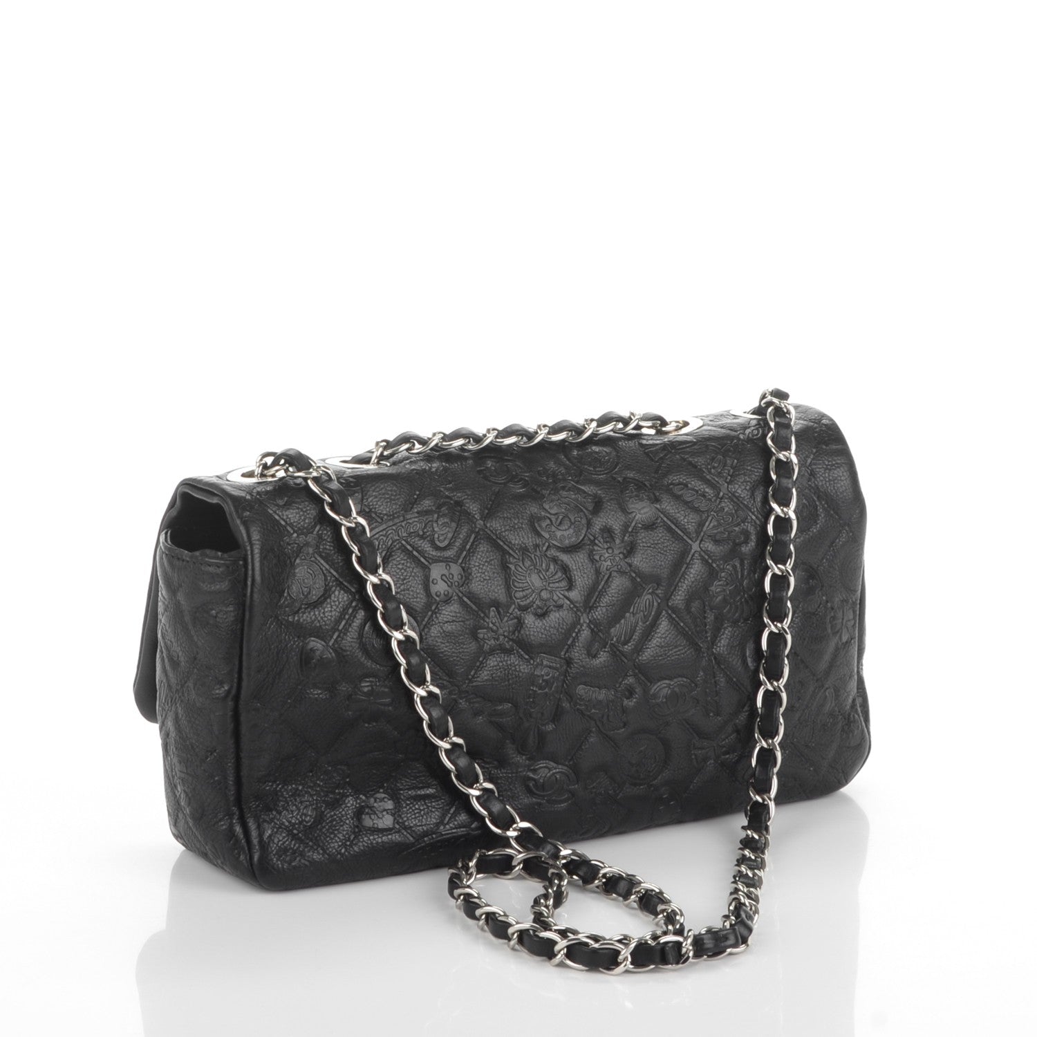 Chanel Calfskin Quilted Medium Lucky Symbols Flap Black 3 of 7