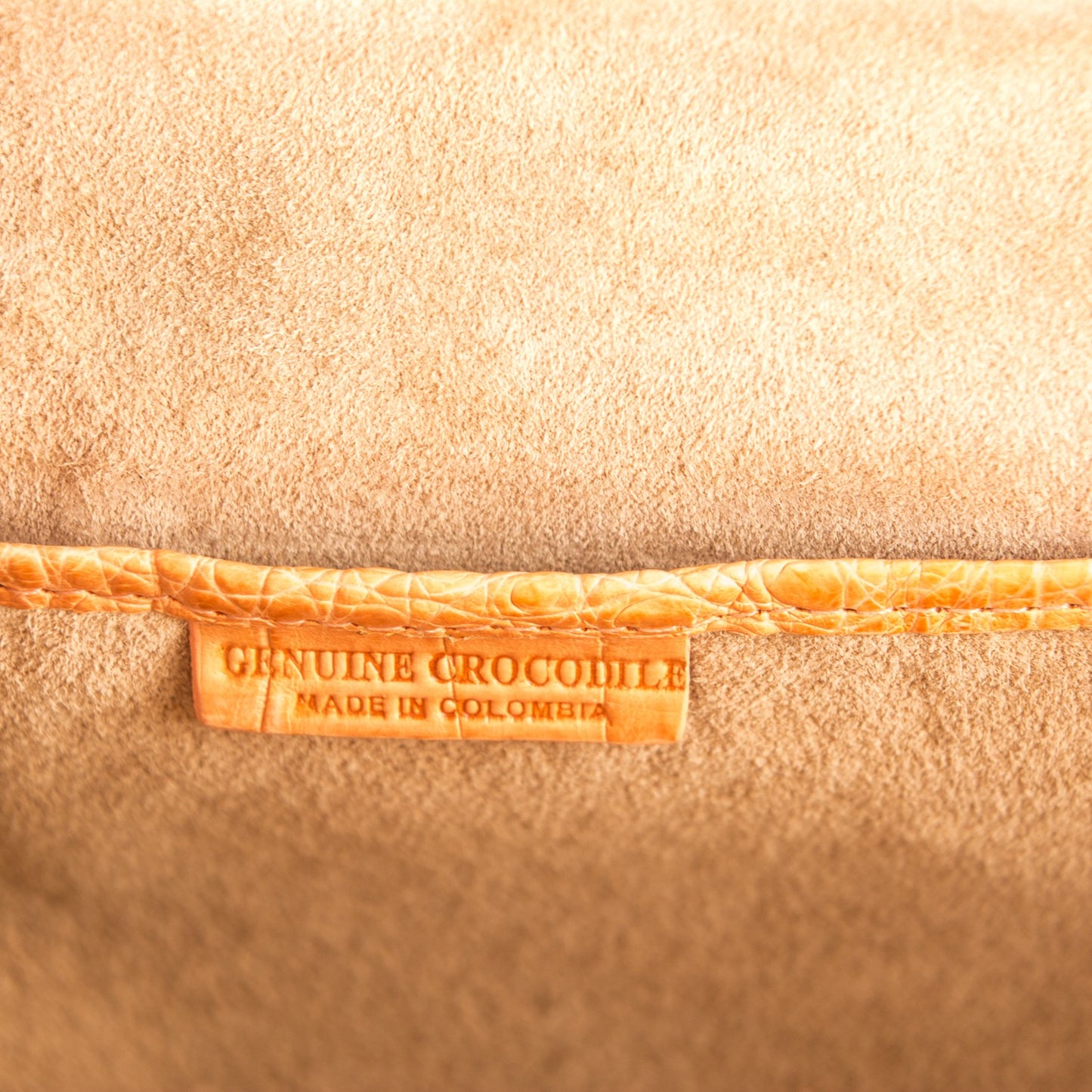 Crocodile Frame Bag Peach