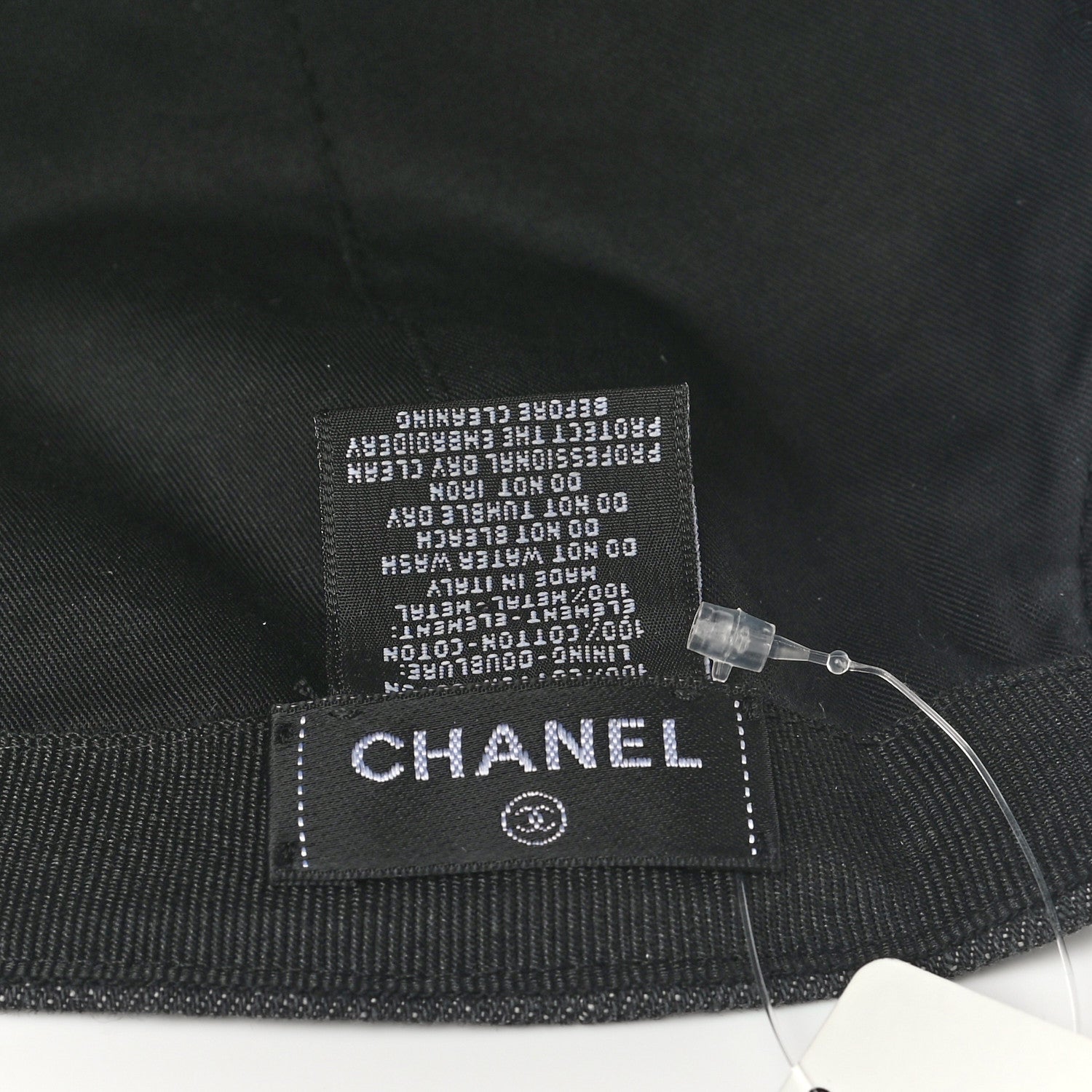 Chanel Cotton Sequin CC Cap Hat Black 8 of 9