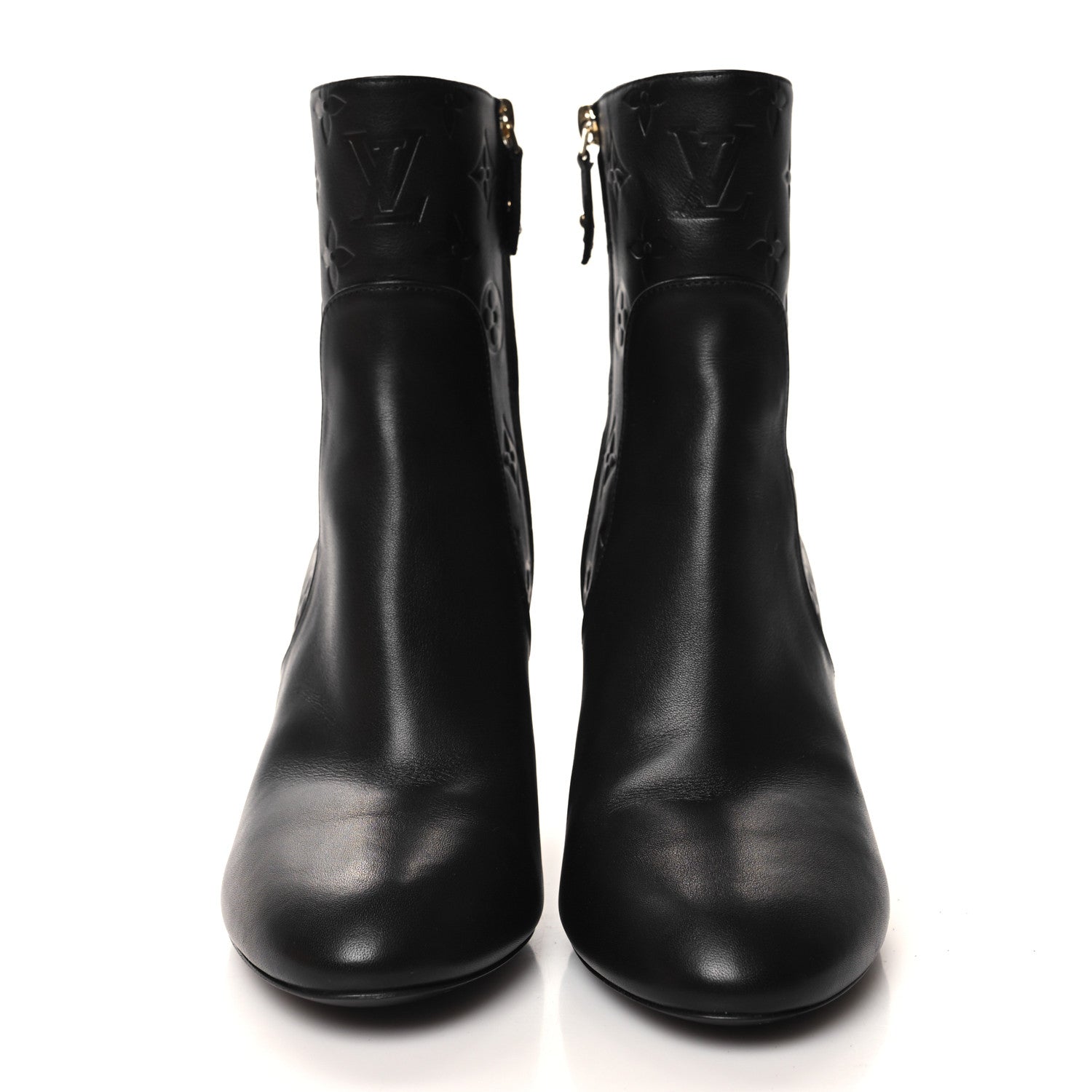 Louis Vuitton Calfskin Silhouette Ankle Boots 37 Black 2 of 9