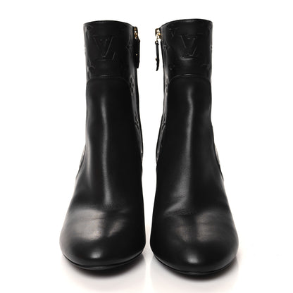 Louis Vuitton Calfskin Silhouette Ankle Boots 37 Black 2 of 9
