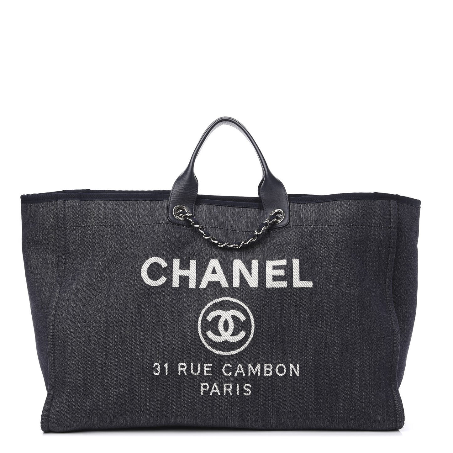 Denim Extra Large Deauville Tote Dark Blue
