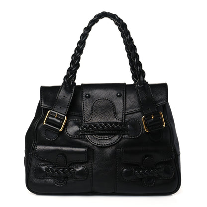 Valentino Garavani Calfskin Large Histoire Black 1 of 8