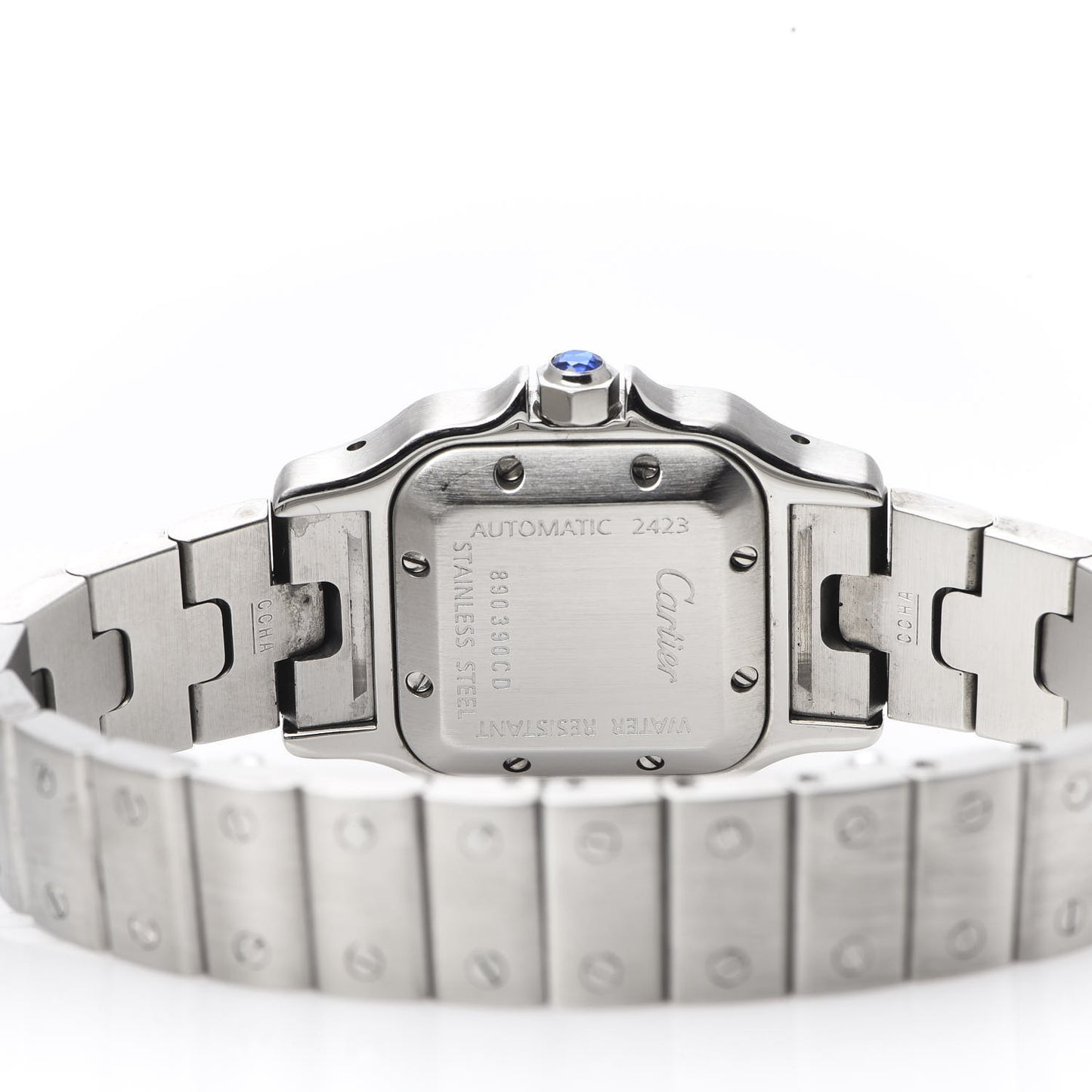 Stainless Steel 24mm Santos de Galbee Automatic Watch