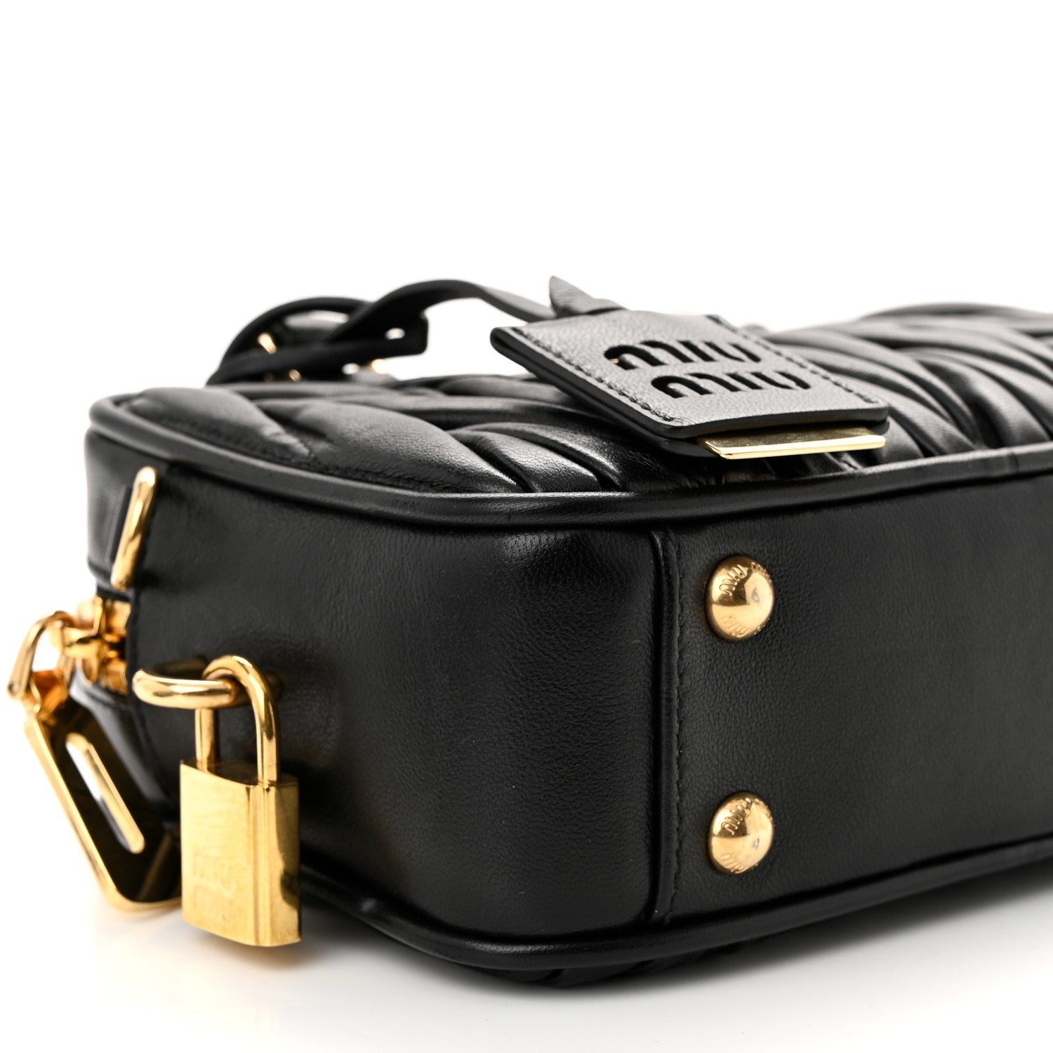 Miu Miu Nappa Matelasse Small Arcadie Black 8 of 10