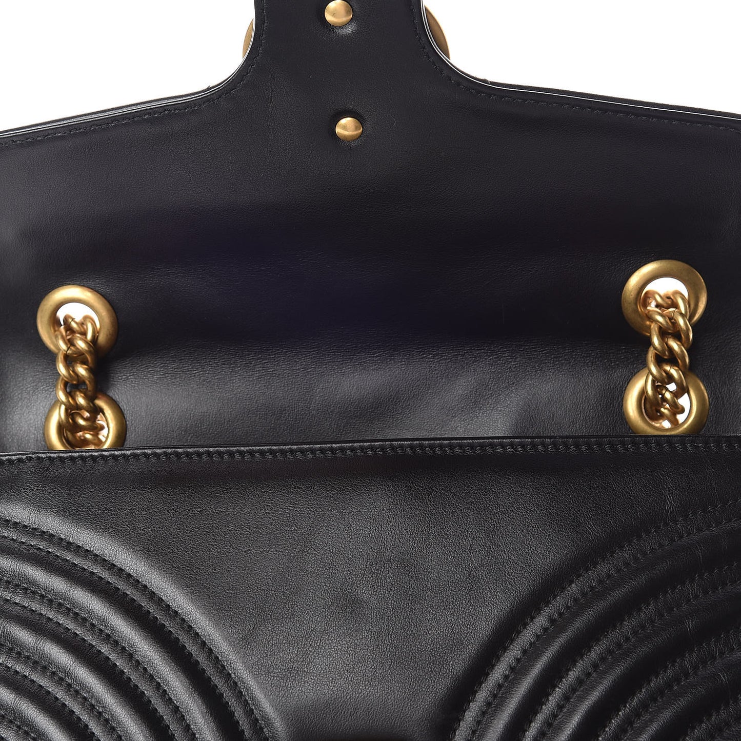 Calfskin Matelasse Small GG Marmont Shoulder Bag Black