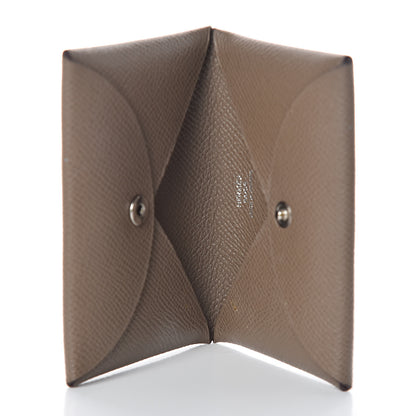 Hermes Epsom Calvi Card Case Etoupe 5 of 6