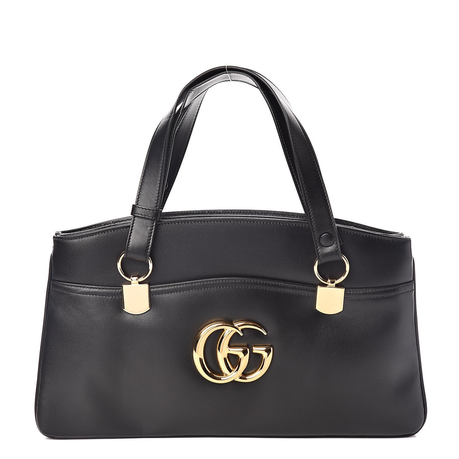 Gucci Vitello Palmellato Lux Large Arli Top Handle Bag Black 1 of 11