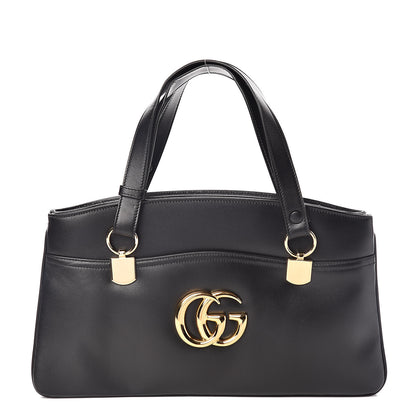 Gucci Vitello Palmellato Lux Large Arli Top Handle Bag Black 1 of 11
