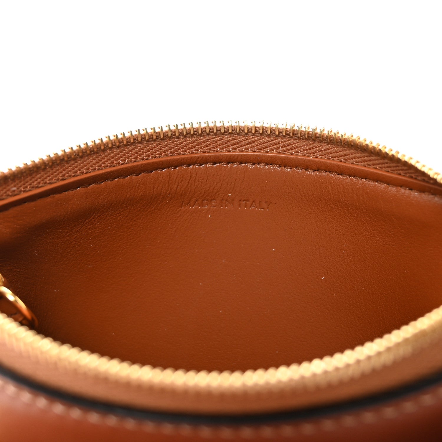 Celine Smooth Calfskin Cuir Triomphe Coin and Card Pouch With Hook Tan 6 of 7