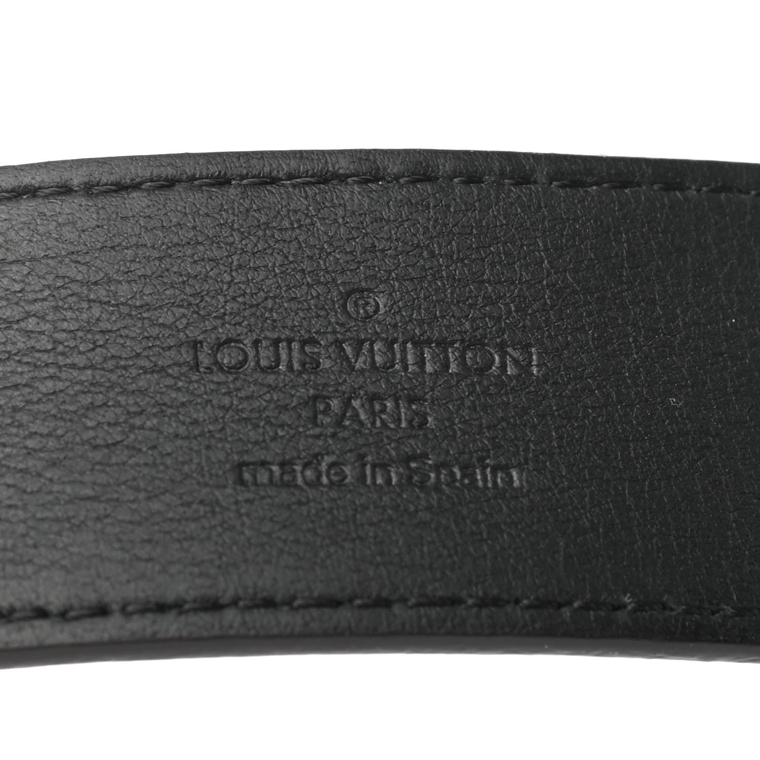 Louis Vuitton Calfskin Monogram 30mm LV Initiales Reversible Belt 90 36 Black 4 of 4