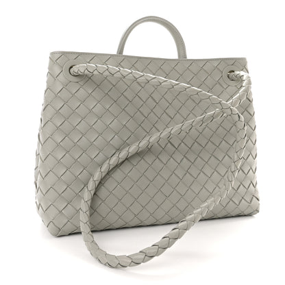 Bottega Veneta Nappa Intrecciato Medium Andiamo Shoulder Bag Agate Grey 3 of 10