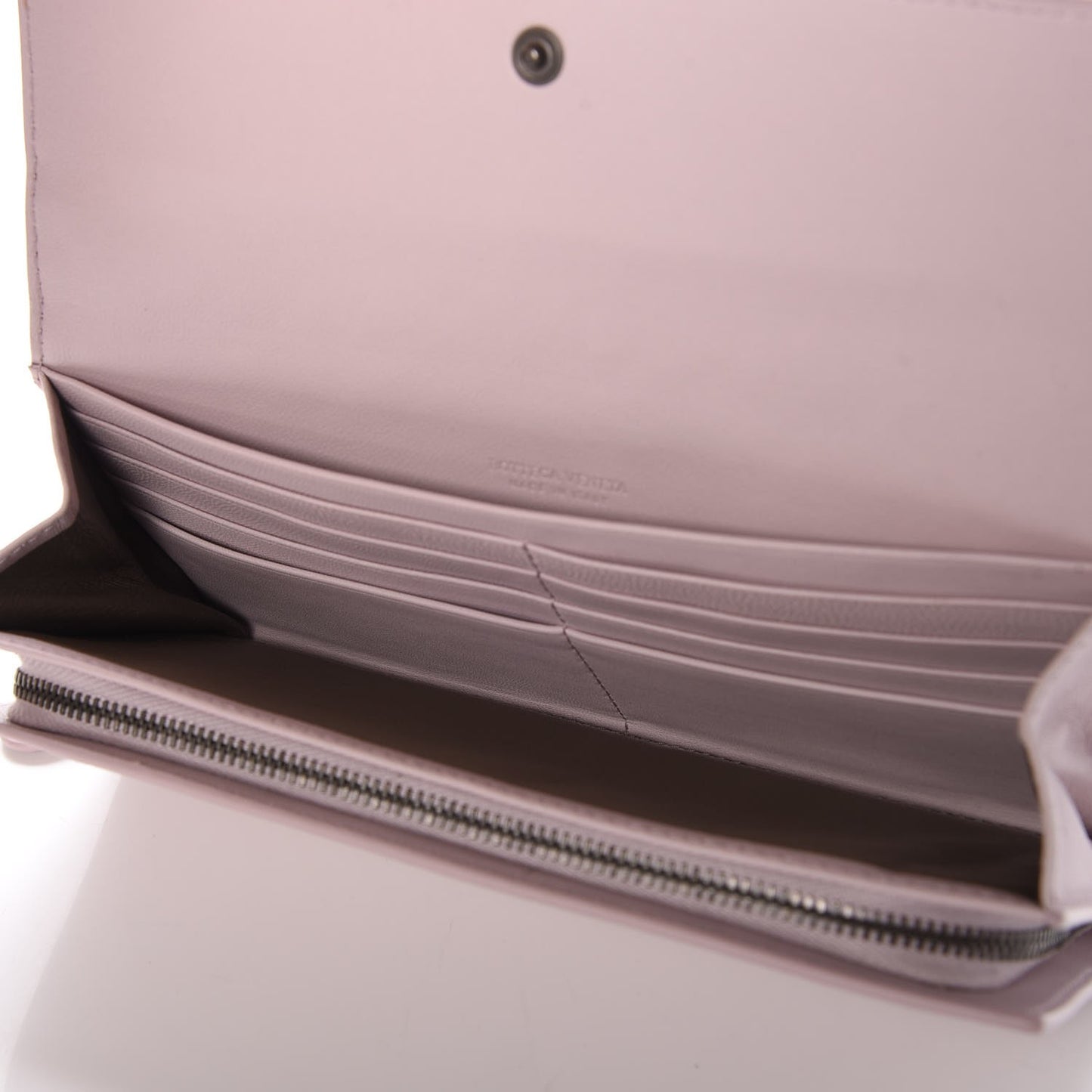 Nappa Intrecciato Flap Wallet Petal