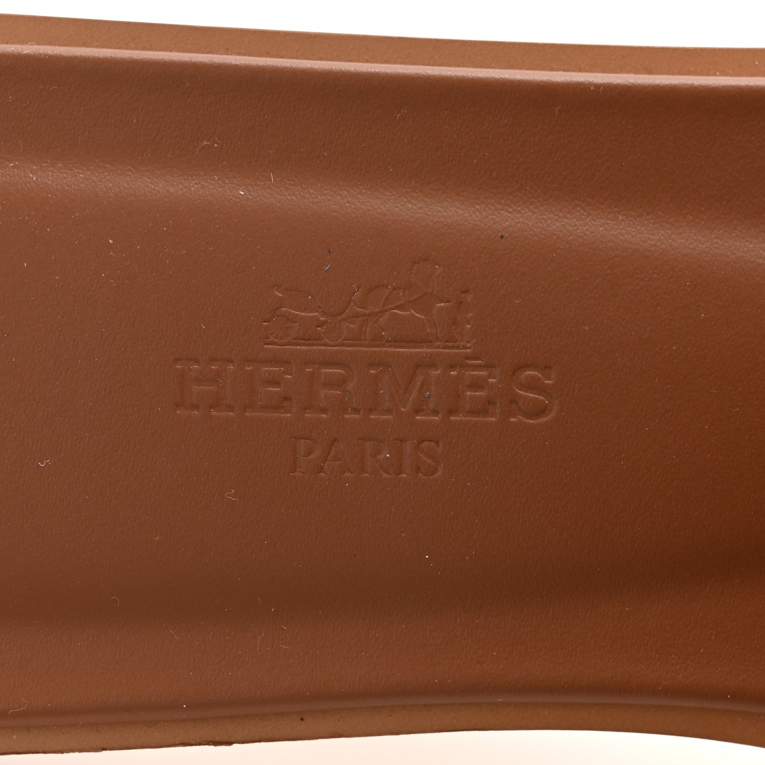 Hermes Box Calfskin Oran Sandals 35.5 Gold 6 of 9