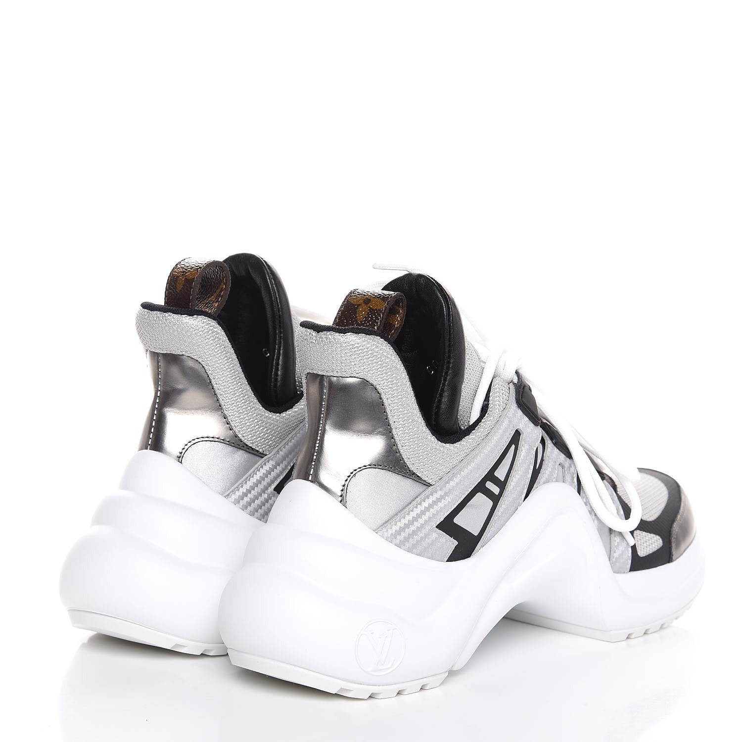 Louis Vuitton Calfskin Technical Nylon LV Archlight Sneaker 37 White 4 of 8