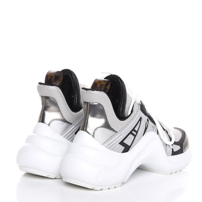 Louis Vuitton Calfskin Technical Nylon LV Archlight Sneaker 37 White 4 of 8