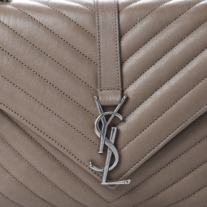 Saint Laurent Sheepskin Matelasse Chevron Monogram Medium College Bag Fard 13 of 13