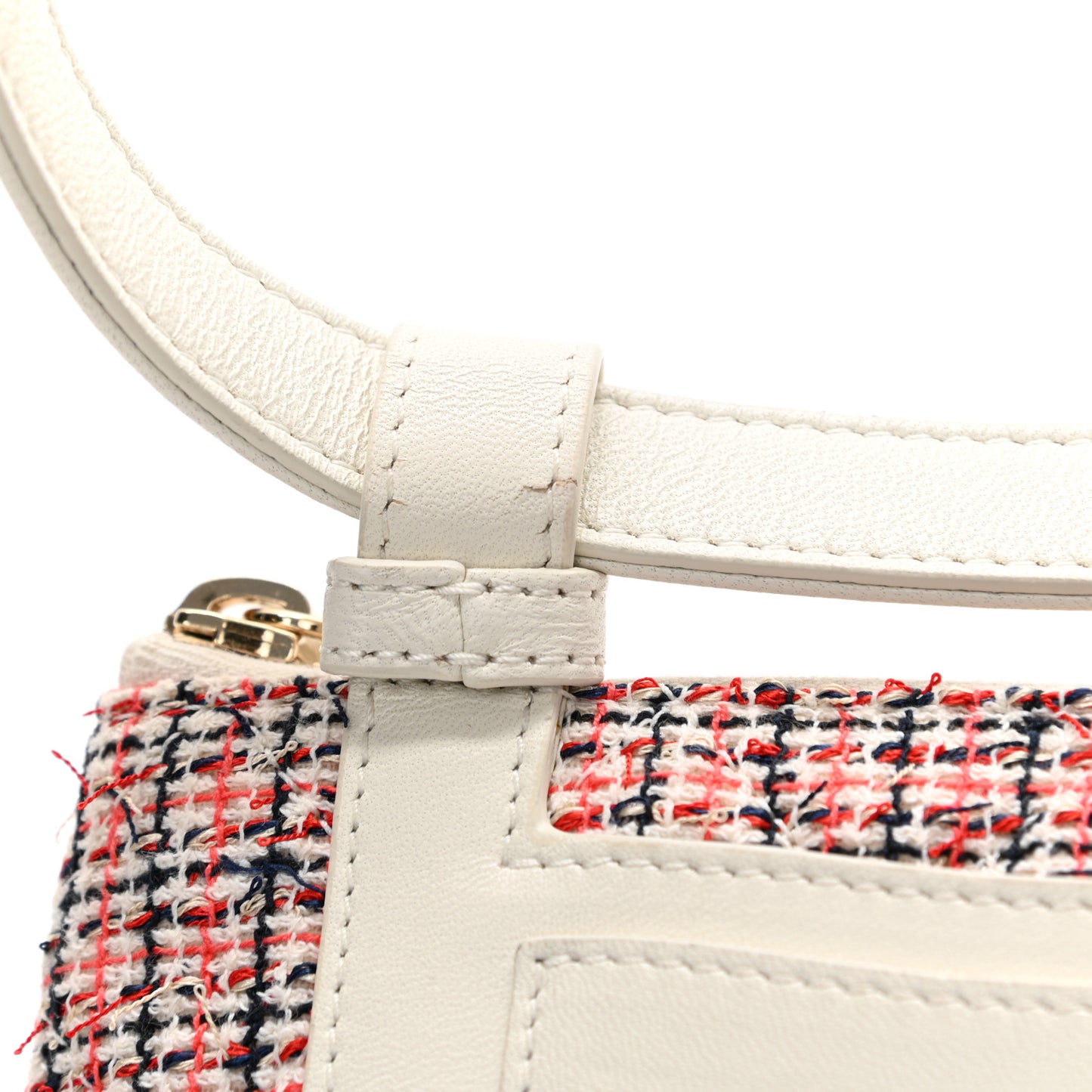 Tweed CC Mania Waist Belt Bag Black Red White