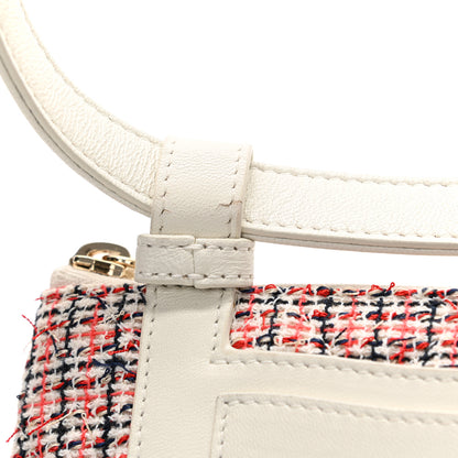 Chanel Tweed CC Mania Waist Belt Bag Black Red White 12 of 14