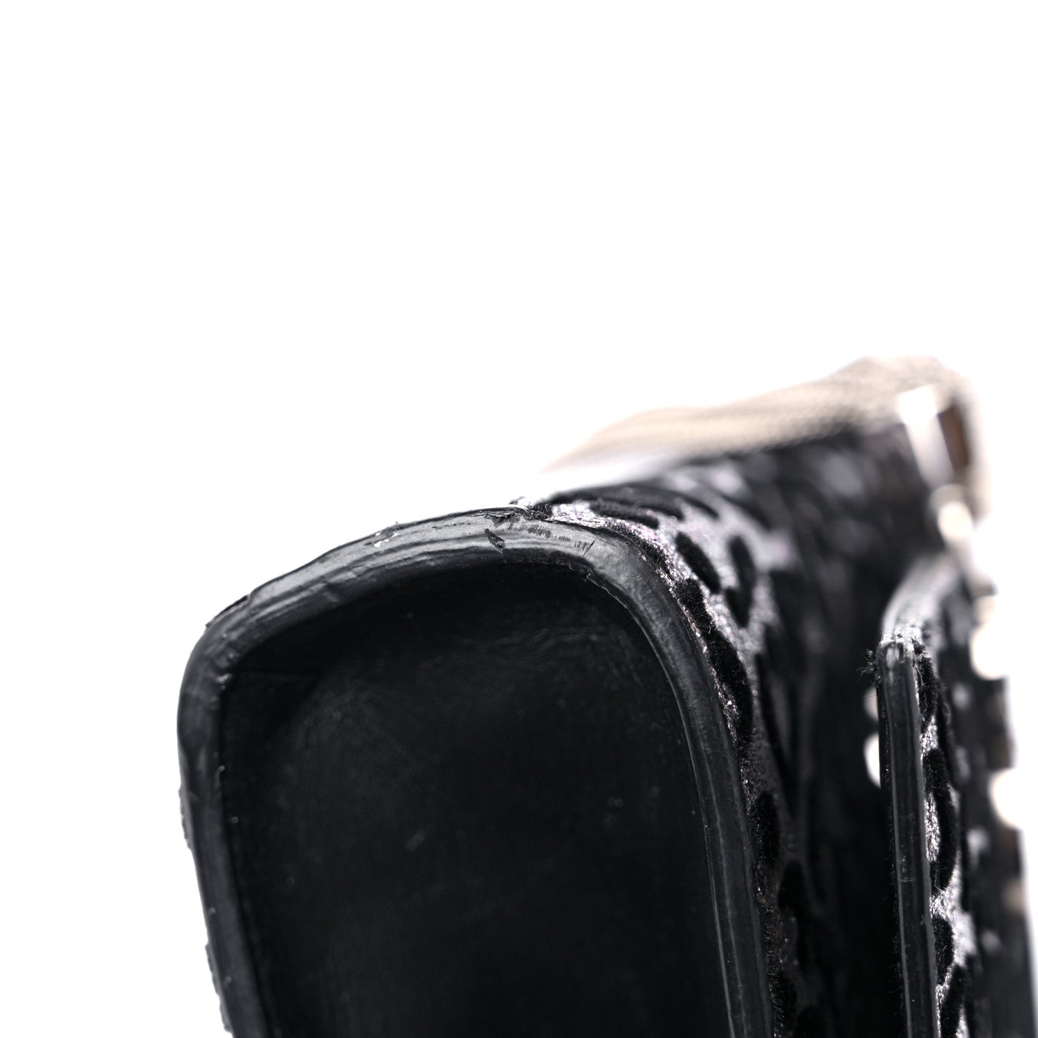 Saint Laurent Glitter Leopard Small Monogram Kate Tassel Satchel Platine Black 12 of 12