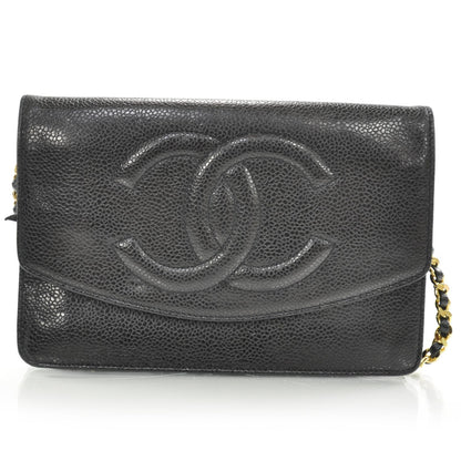 Chanel Caviar Wallet on Chain Black 1 of 9