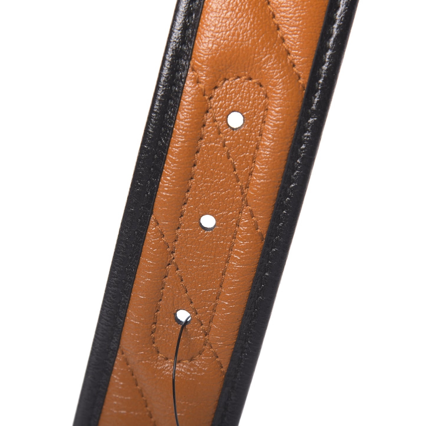 Azalea Calfskin Matelasse Diagonal Torchon Double G 40mm Belt 85 34 Cognac Black