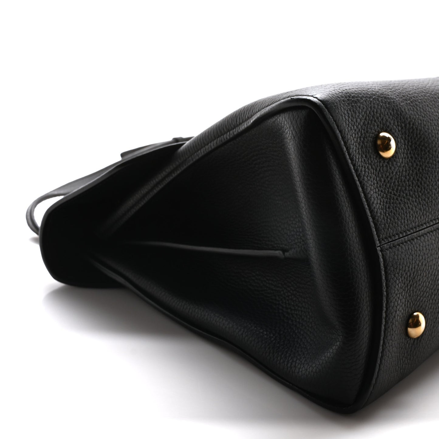 Calfskin Medium Margot Top Handle Satchel Black