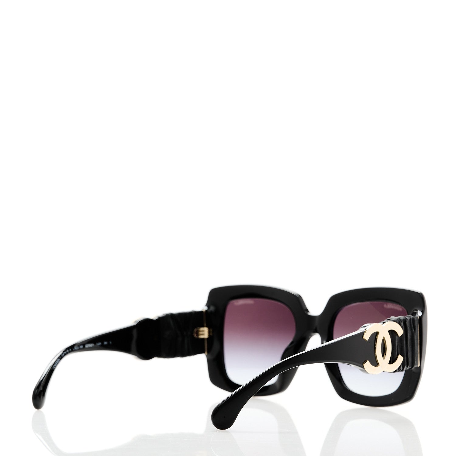Chanel Acetate Calfskin Square Sunglasses 5474-Q-A Black 1758522