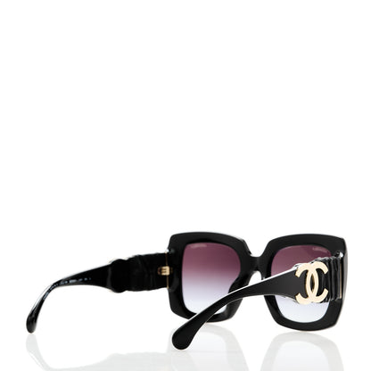 Chanel Acetate Calfskin Square Sunglasses 5474-Q-A Black 4 of 8