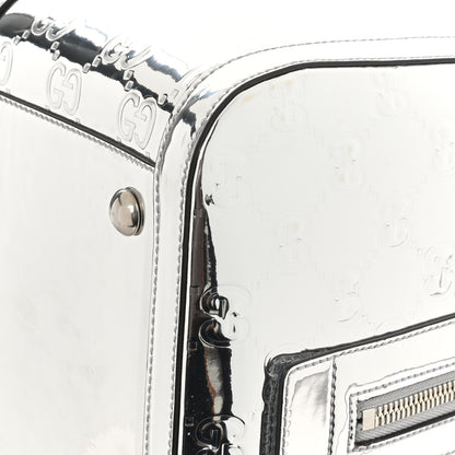 Gucci Guccissima Medium Mirror Effect Duffle Silver 8 of 10