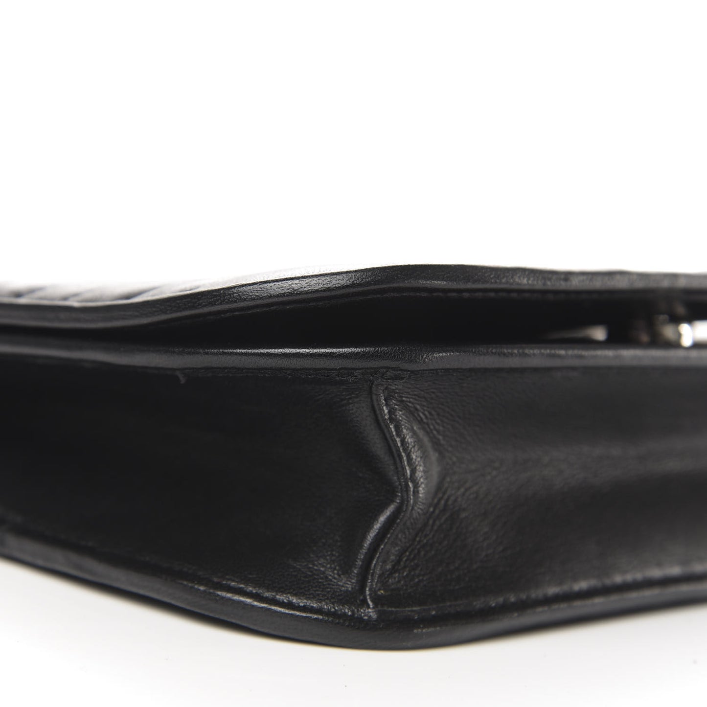 Soft Calfskin Impunture Small Diagramme Crossbody Bag Black