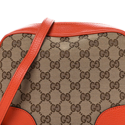 Gucci Monogram Dollar Calfskin Mini Bree Messenger Bag Beige Ebony Sun Orange 8 of 10