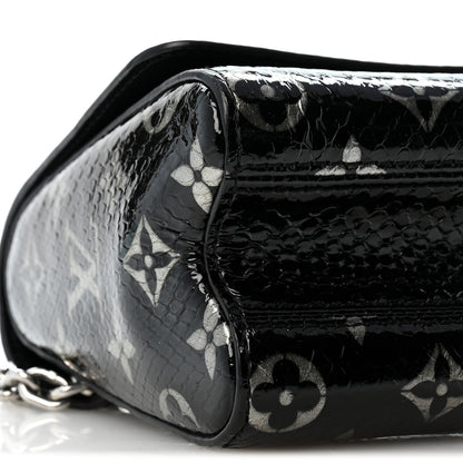 Louis Vuitton Snakeskin Monogram Twist Shoulder Bag PM Black 9 of 13