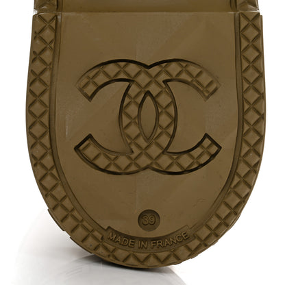 Chanel Caoutchouk CC High Boots 39 Dark Beige 6 of 9