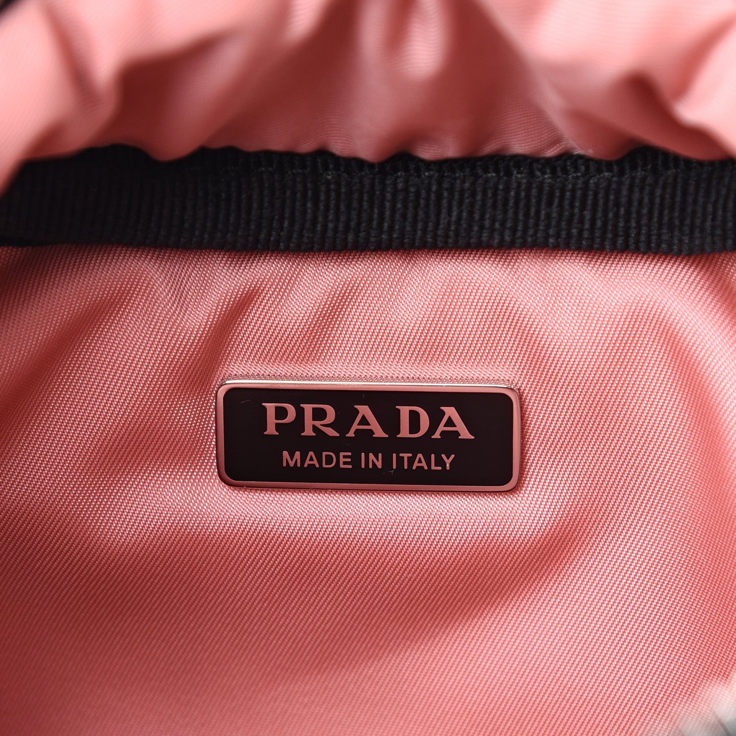 Prada Tessuto Nylon Pocket Top Handle Cargo Bag Black Pink 5 of 9