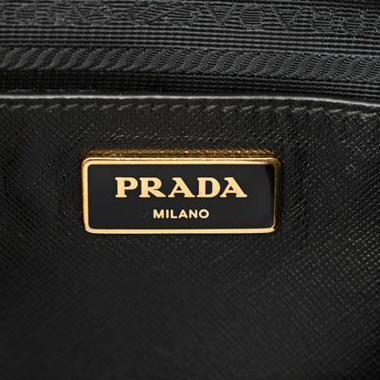 Prada Saffiano Soft Bi-Color Tote Palissandro Black 6 of 13